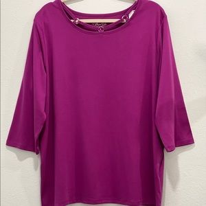Ultra Soft Plum Knit Top 1 XL